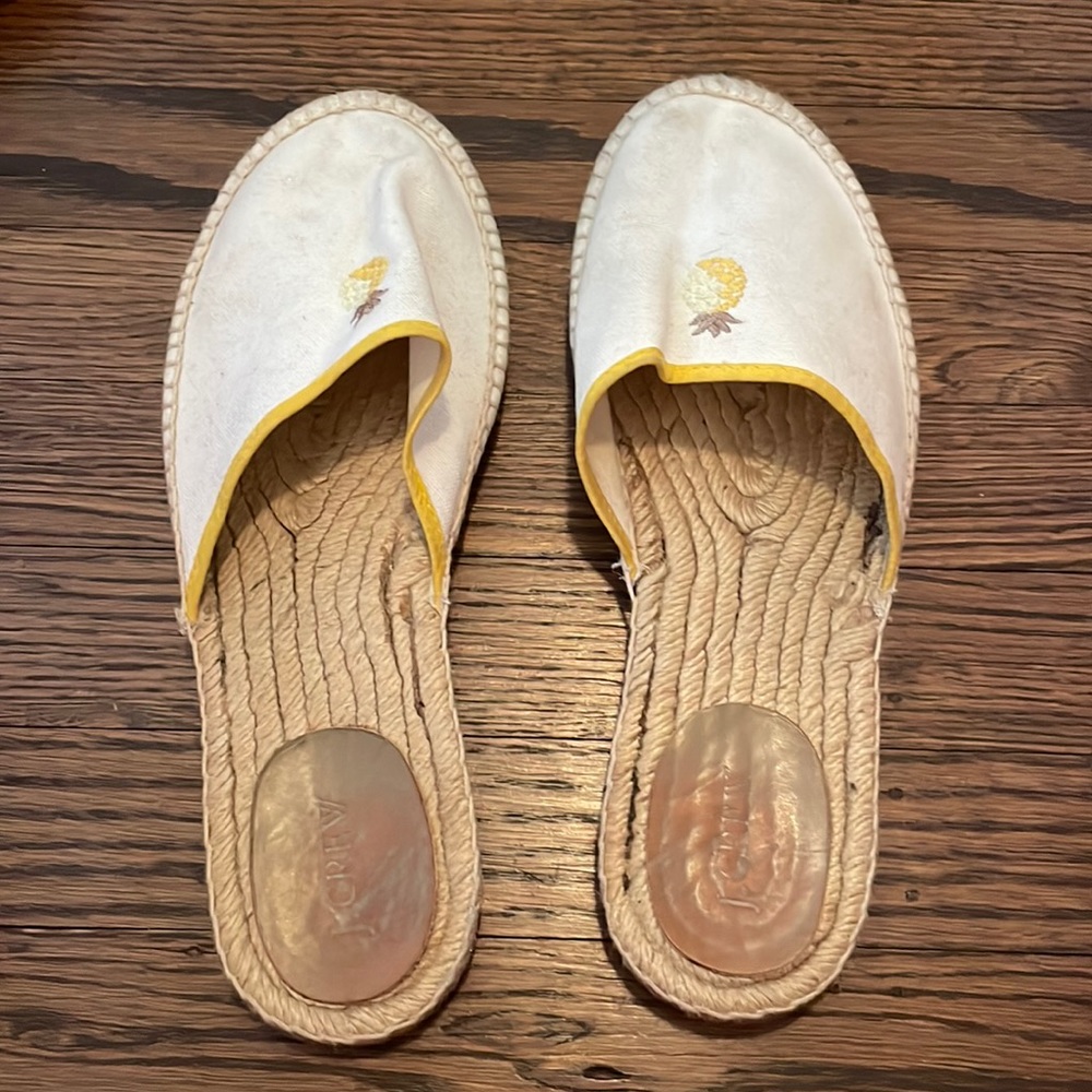 White Jcrew espadrille flats
